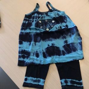 Girls tie-dye outfit by Kash Ten. Size 6X